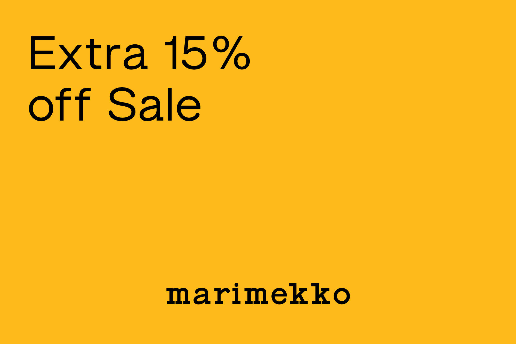 Extra 15 Off Sale Limited Time Offer ニュース Marimekko マリメッコ 日本公式オンラインストア