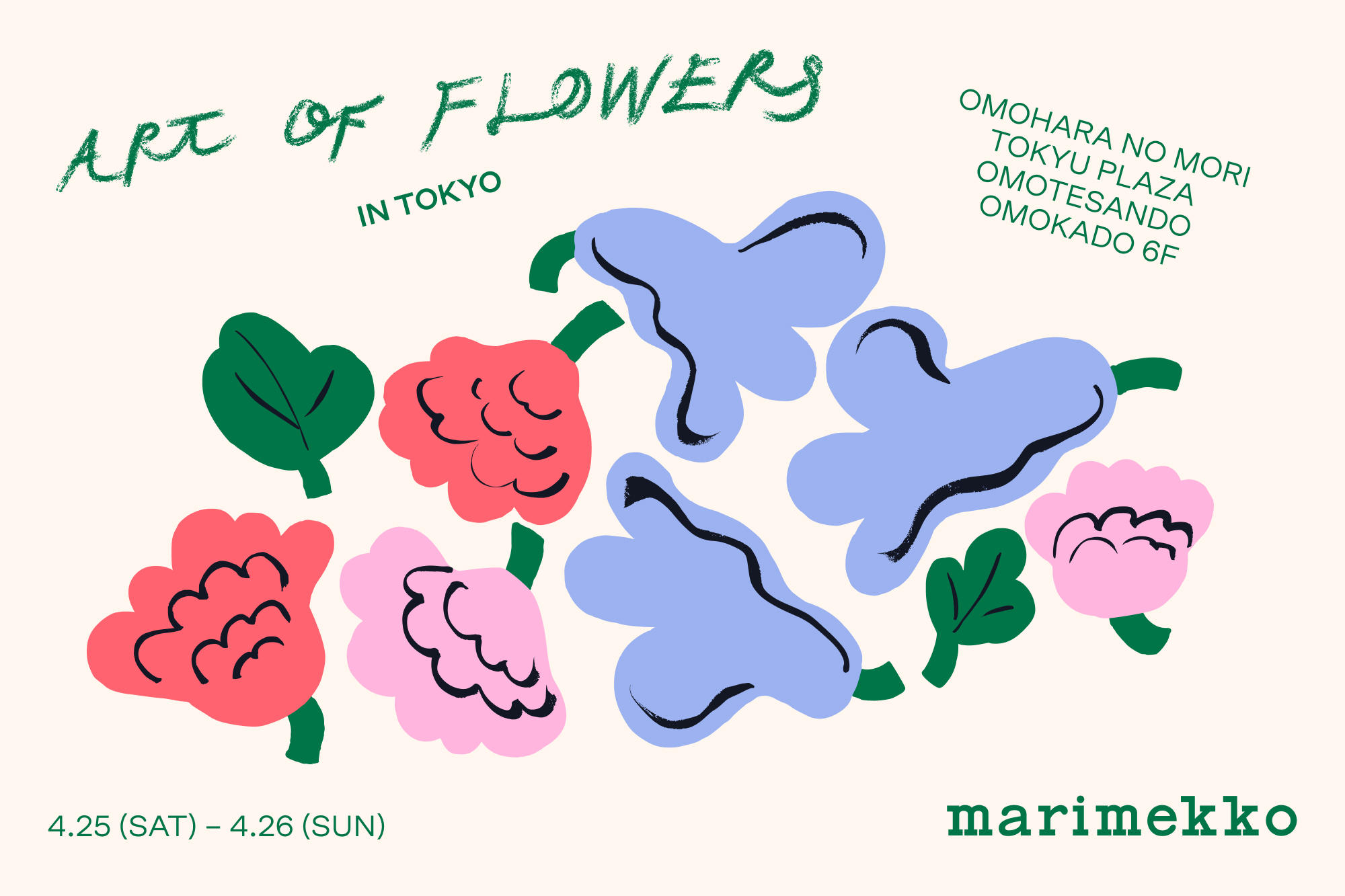 Marimekko Day - Art of flowers in Tokyo