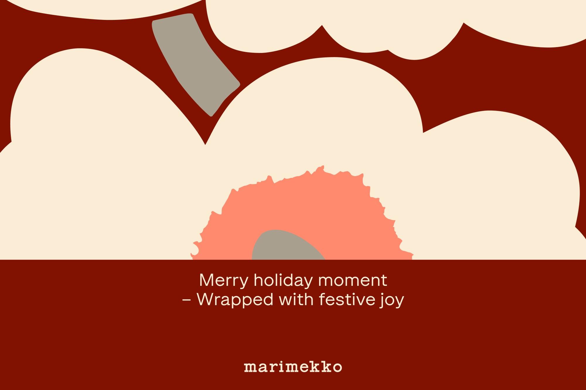 Merry holiday moment - Wrapped with festive joy